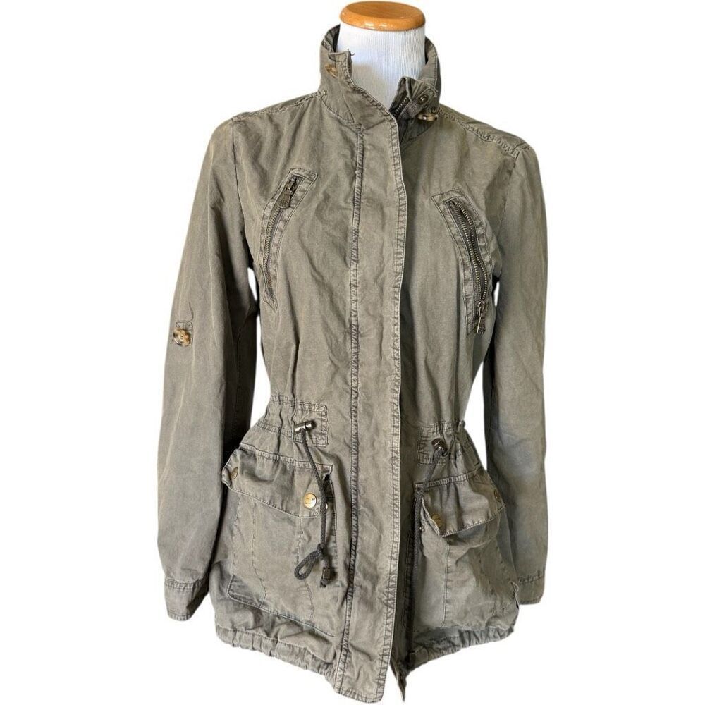 Womens Levis Cotton Olive Green Lightweight Anorak Jacket Coat - Sz S
